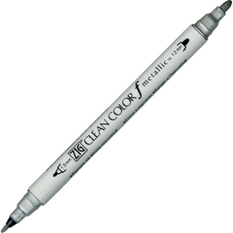 Zig Clean Color f Çift Uçlu Kalem 102 Metallic Silver - Zig