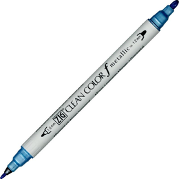 Zig Clean Color f Çift Uçlu Kalem 125 Metallic Blue - Zig