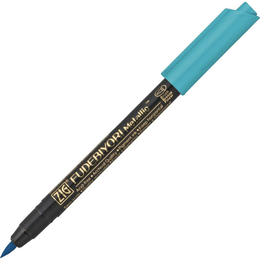 Zig Fudebiyori Metallic Brush Pen Yaldızlı Fırça Uçlu Marker Kalem BLUE - Zig