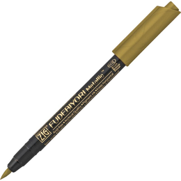 Zig Fudebiyori Metallic Brush Pen Yaldızlı Fırça Uçlu Marker Kalem GOLD - Zig