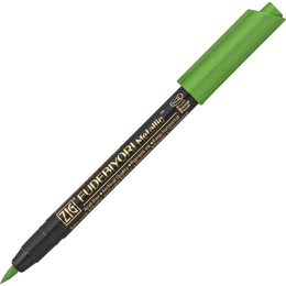 Zig Fudebiyori Metallic Brush Pen Yaldızlı Fırça Uçlu Marker Kalem LIGHT GREEN - Zig