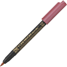 Zig Fudebiyori Metallic Brush Pen Yaldızlı Fırça Uçlu Marker Kalem RED - Zig