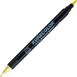 Zig Kurecolor Fine & Brush for MANGA Marker Çizim Kalemi 100 Pale Yellow - Zig