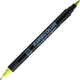 Zig Kurecolor Fine & Brush for MANGA Marker Çizim Kalemi 120 Barium Yellow - Zig