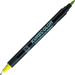 Zig Kurecolor Fine & Brush for MANGA Marker Çizim Kalemi 124 Yellow Green - Zig