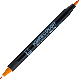 Zig Kurecolor Fine & Brush for MANGA Marker Çizim Kalemi 406 Cadmium Orange - Zig