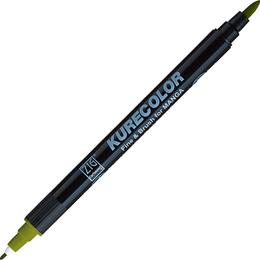 Zig Kurecolor Fine & Brush for MANGA Marker Çizim Kalemi 544 Olive Green - Zig