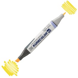 Zig Kurecolor Twin S Grafik Çizim Marker Kalemi 104 Mid Yellow - Zig