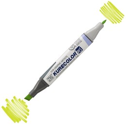 Zig Kurecolor Twin S Grafik Çizim Marker Kalemi 124 Yellow Green - Zig