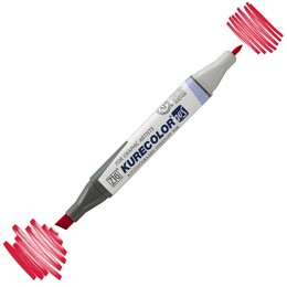 Zig Kurecolor Twin S Grafik Çizim Marker Kalemi 208 Carmine Red - Zig