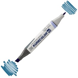 Zig Kurecolor Twin S Grafik Çizim Marker Kalemi 339 Peacock Blue - Zig