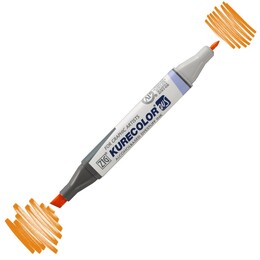 Zig Kurecolor Twin S Grafik Çizim Marker Kalemi 406 Cadmium Orange - Zig