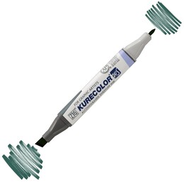 Zig Kurecolor Twin S Grafik Çizim Marker Kalemi 539 Marine Green - Zig