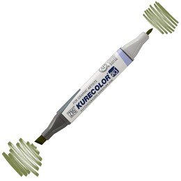 Zig Kurecolor Twin S Grafik Çizim Marker Kalemi 544 Olive Green - Zig