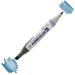 Zig Kurecolor Twin S Grafik Çizim Marker Kalemi 824 Blue Gray - Zig