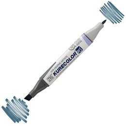 Zig Kurecolor Twin S Grafik Çizim Marker Kalemi 827 Blue Gray 4 - Zig