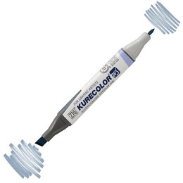 Zig Kurecolor Twin S Grafik Çizim Marker Kalemi 834 (826) Blue Gray 3 - Zig
