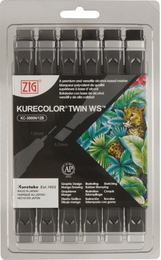 Zig Kurecolor Twin S Marker Kalem Seti 12 Renk COOL GRAY COLORS - Zig