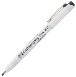 Zig Permanent Mürekkepli Kaligrafi Kalemi 3.0 mm. Siyah - Zig